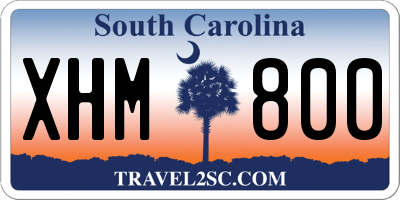 SC license plate XHM800