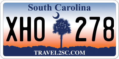 SC license plate XHO278