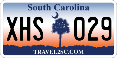 SC license plate XHS029