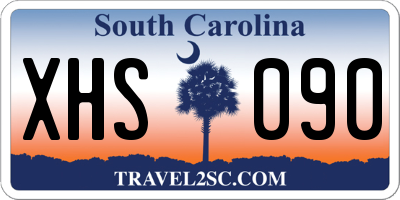 SC license plate XHS090