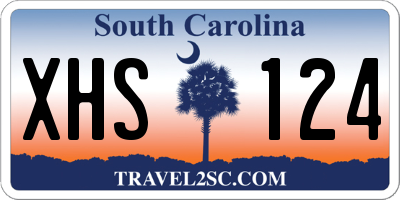 SC license plate XHS124