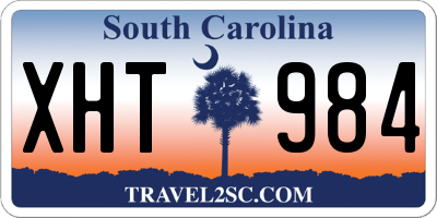 SC license plate XHT984