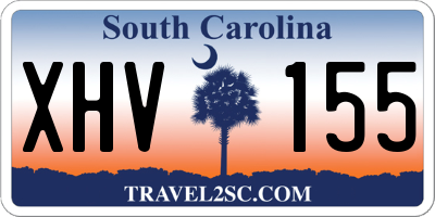 SC license plate XHV155