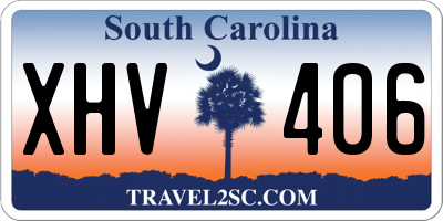 SC license plate XHV406