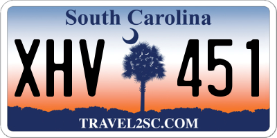 SC license plate XHV451