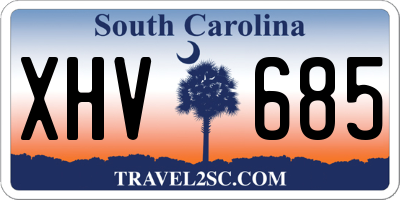SC license plate XHV685