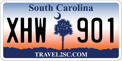 SC license plate XHW901