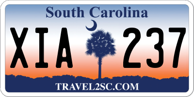 SC license plate XIA237
