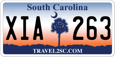 SC license plate XIA263