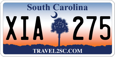 SC license plate XIA275