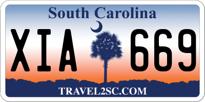 SC license plate XIA669