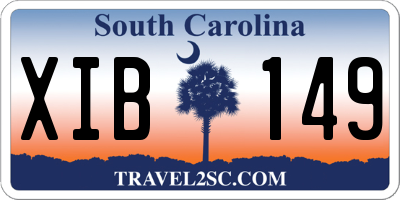 SC license plate XIB149