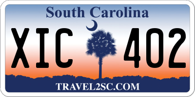 SC license plate XIC402