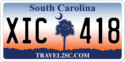 SC license plate XIC418