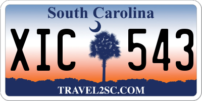 SC license plate XIC543