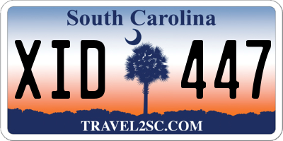 SC license plate XID447