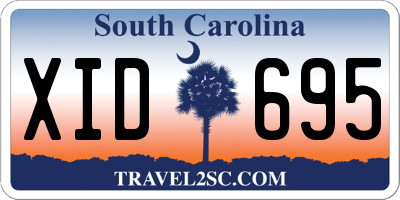 SC license plate XID695