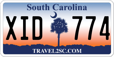 SC license plate XID774