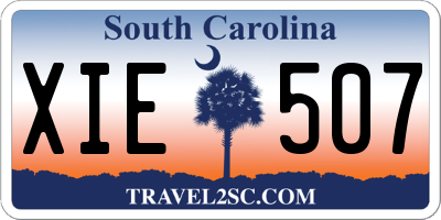 SC license plate XIE507