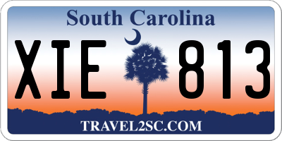 SC license plate XIE813