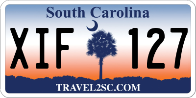 SC license plate XIF127