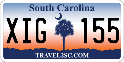SC license plate XIG155