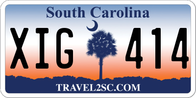 SC license plate XIG414
