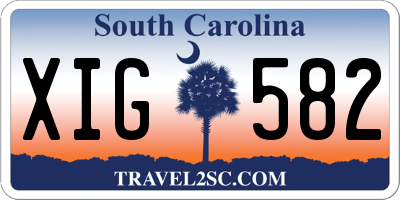 SC license plate XIG582