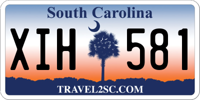 SC license plate XIH581