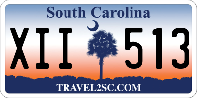 SC license plate XII513