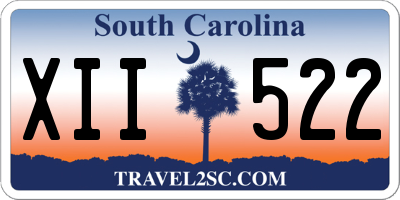 SC license plate XII522