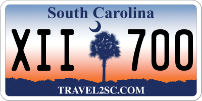 SC license plate XII700