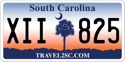 SC license plate XII825