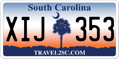 SC license plate XIJ353