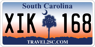 SC license plate XIK168