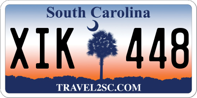 SC license plate XIK448
