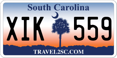 SC license plate XIK559