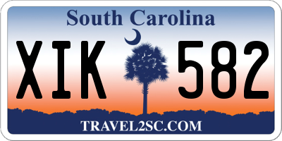 SC license plate XIK582