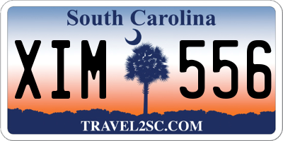 SC license plate XIM556