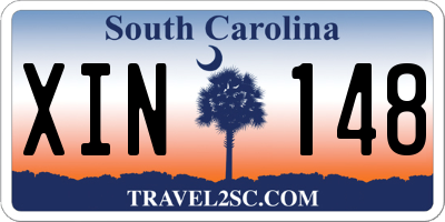 SC license plate XIN148