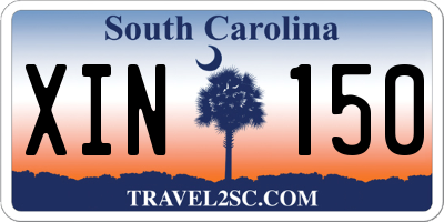 SC license plate XIN150