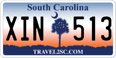 SC license plate XIN513