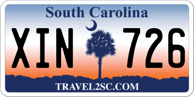 SC license plate XIN726