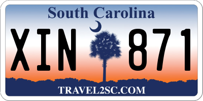 SC license plate XIN871