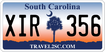 SC license plate XIR356