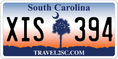 SC license plate XIS394