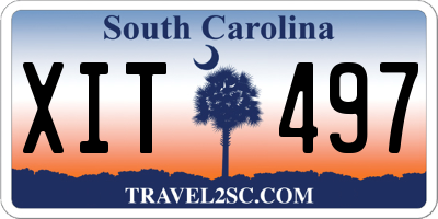 SC license plate XIT497