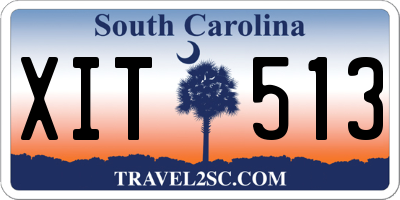SC license plate XIT513