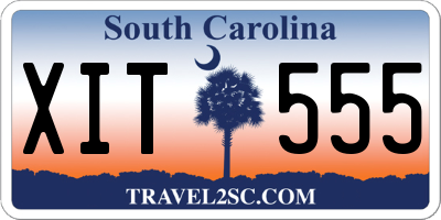SC license plate XIT555