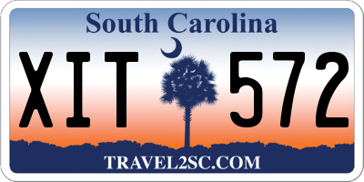 SC license plate XIT572